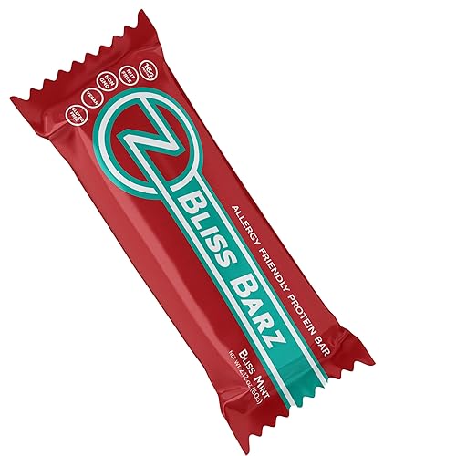 Bliss Barz Bliss Mint - Top 9 barras de proteínas sin alérgenos Alta proteína, sin nueces, baja en calorías Vegana Sin gluten Sin OMG Kosher A