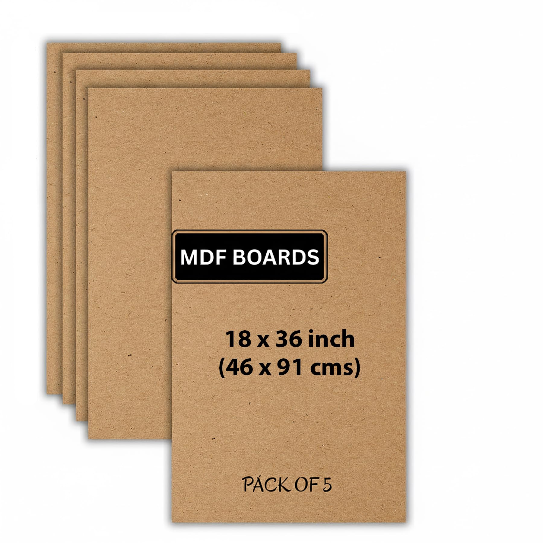 ArtzFolio MDF Board 2.1mm Thick Cutout Sheets for DIY Art Craft Project | Unfinished Sides Engineered Wood Blanks for Paintings, Laser, Engraving | 18x36 inch (46x91 cms) | Pack of 5-image-41