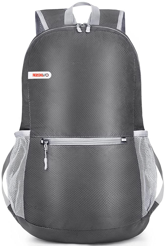 Lyrovo Ultra Lightweight Hiking Camping Backpack 20L - Water Resistant Small Backpack Packable Daypack for Women Men (20L, GREY) (B0BTT3BBXS) Amazon Price History, Amazon Price Tracker