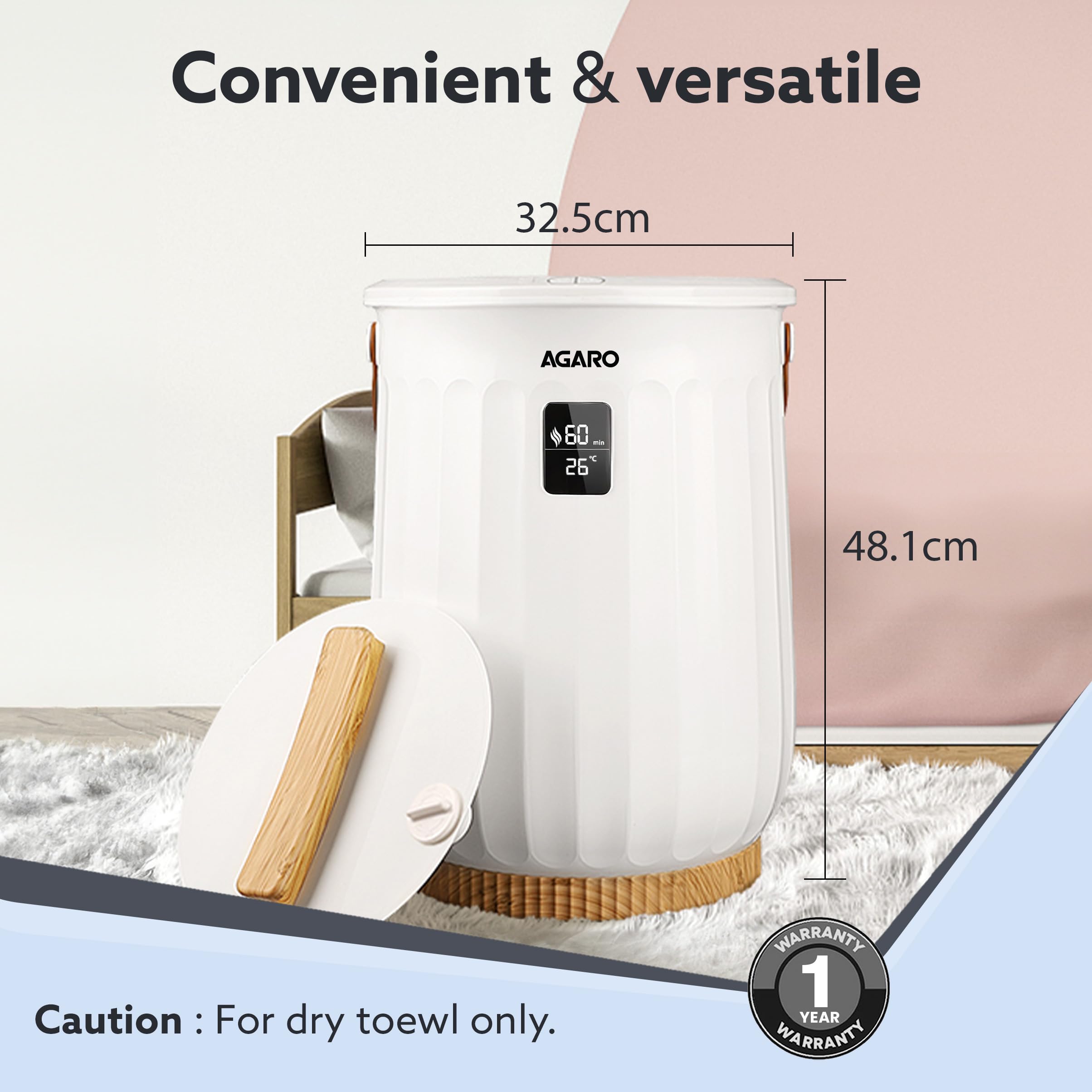 Agaro Regency Towel Warmer Warms Up To Two Oversized Dry