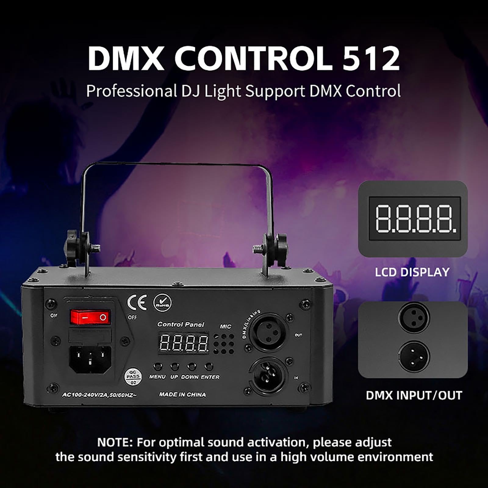 6-in-1-RGBW-Disco-Laserlicht, Party-Laserlicht