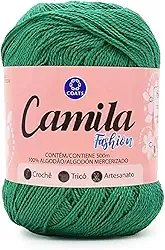 Fio Camila Fashion 500, Linha para Crochê, Diversas Cores - Coats Corrente - UNIDADE (231 VERDE ESCURO)