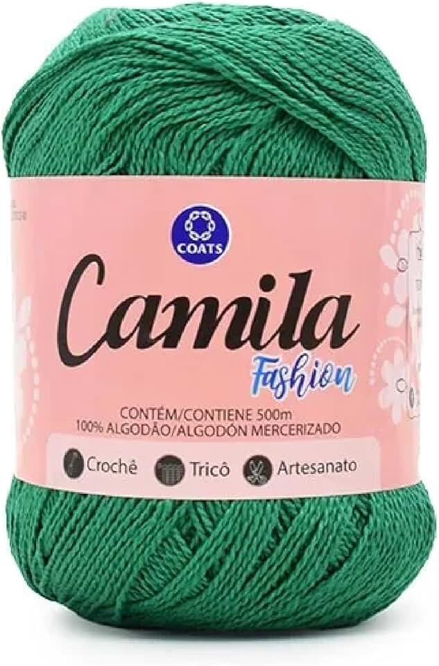 Fio Camila Fashion 500, Linha para Crochê, Diversas Cores - Coats Corrente - UNIDADE (231 VERDE ESCURO)