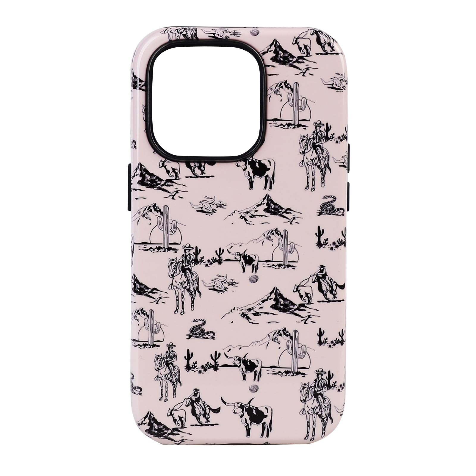 Western Phone Case for iPhone 14 Pro Cowboy Horse Phone Case