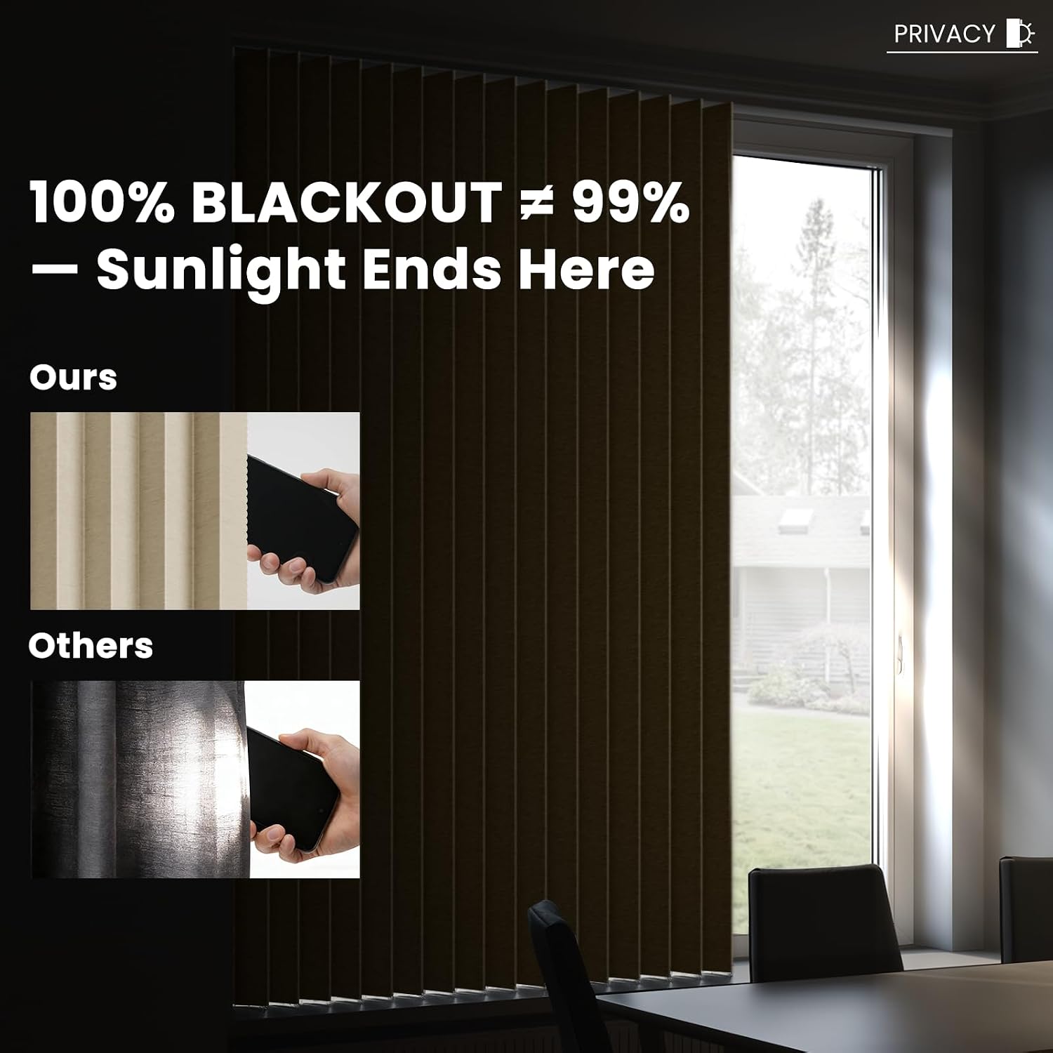 Window Shades No Drill, Includ Adhesive Track (Beige, 1 Panel, W42 x L60 inch) for Bedroom, Living Room, Kitchen, Bathroom, Home Office