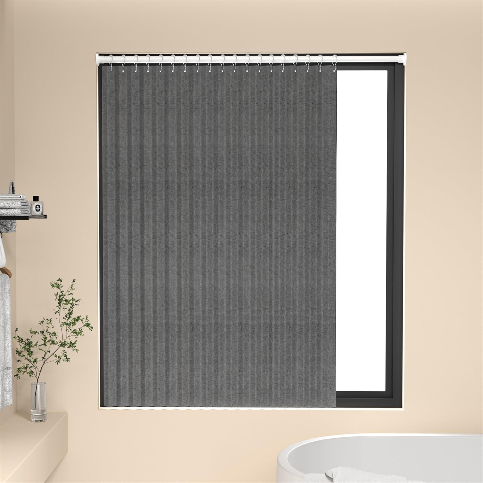 Cortina de ducha plegable, tela de poliéster, impermeable, resistente al moho, de secado rápido, lavable, con ganchos, color azul, 200 x 200 cm