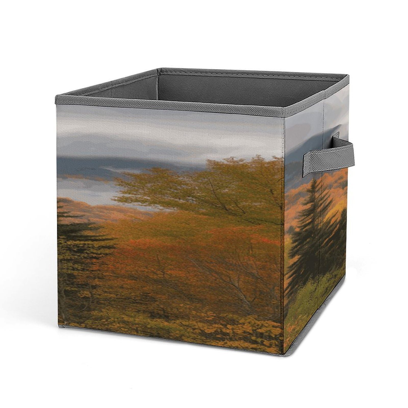 Fekiloot Style Autumn Foliage Mountains Storage Bins Storage Baskets