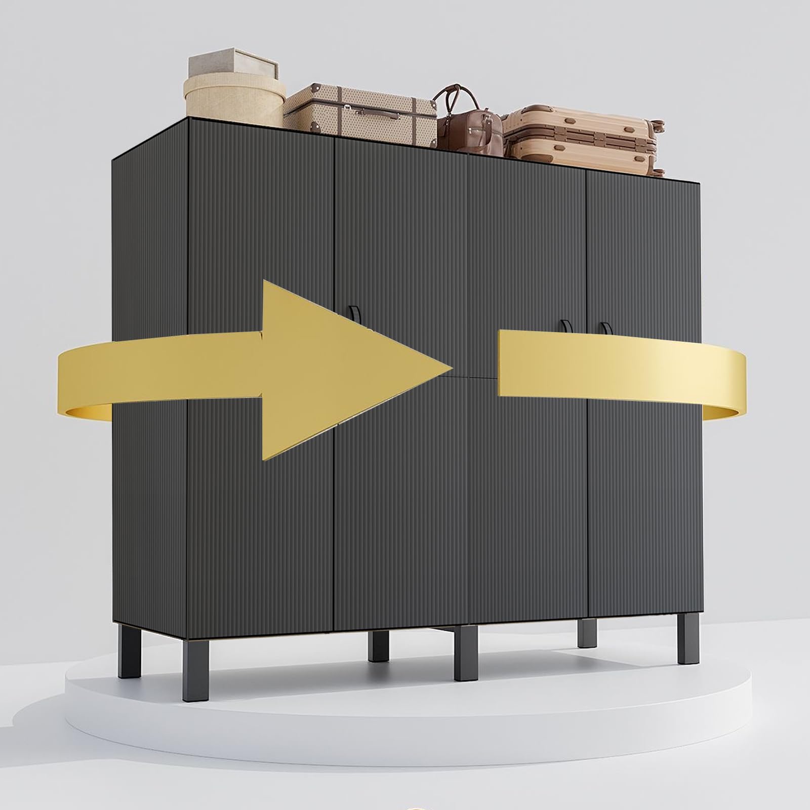 FPIGSHS Faltbarer Kleiderschrank Mit magnetischer Tür, 500 Kg, Robuster Stoffschrank, Freistehendes Garderobe-Organizer-System, Geschlossener Vorhang Drehtürenschrank Für Schlafzimmer (B, 100CM)