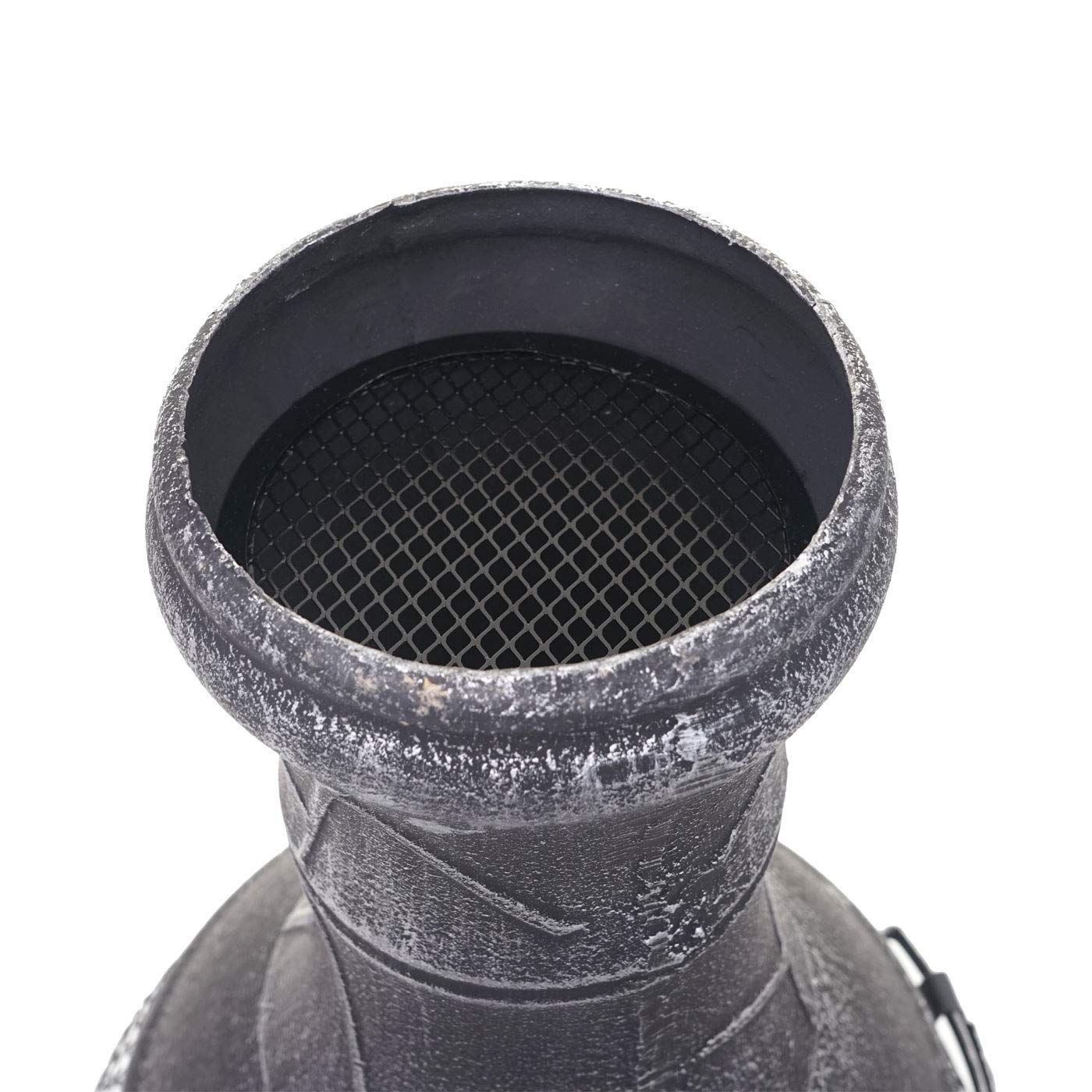 Mendler HWC-F71 - Chimenea de jardín (hierro fundido, 11,7 kg, 91 x 42 x 42 cm)