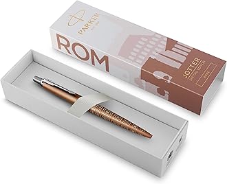 Parker Jotter Ballpoint Pen | Special Edition | Rome Bronze CT | Medium Point with Blue Ink | Gift Box