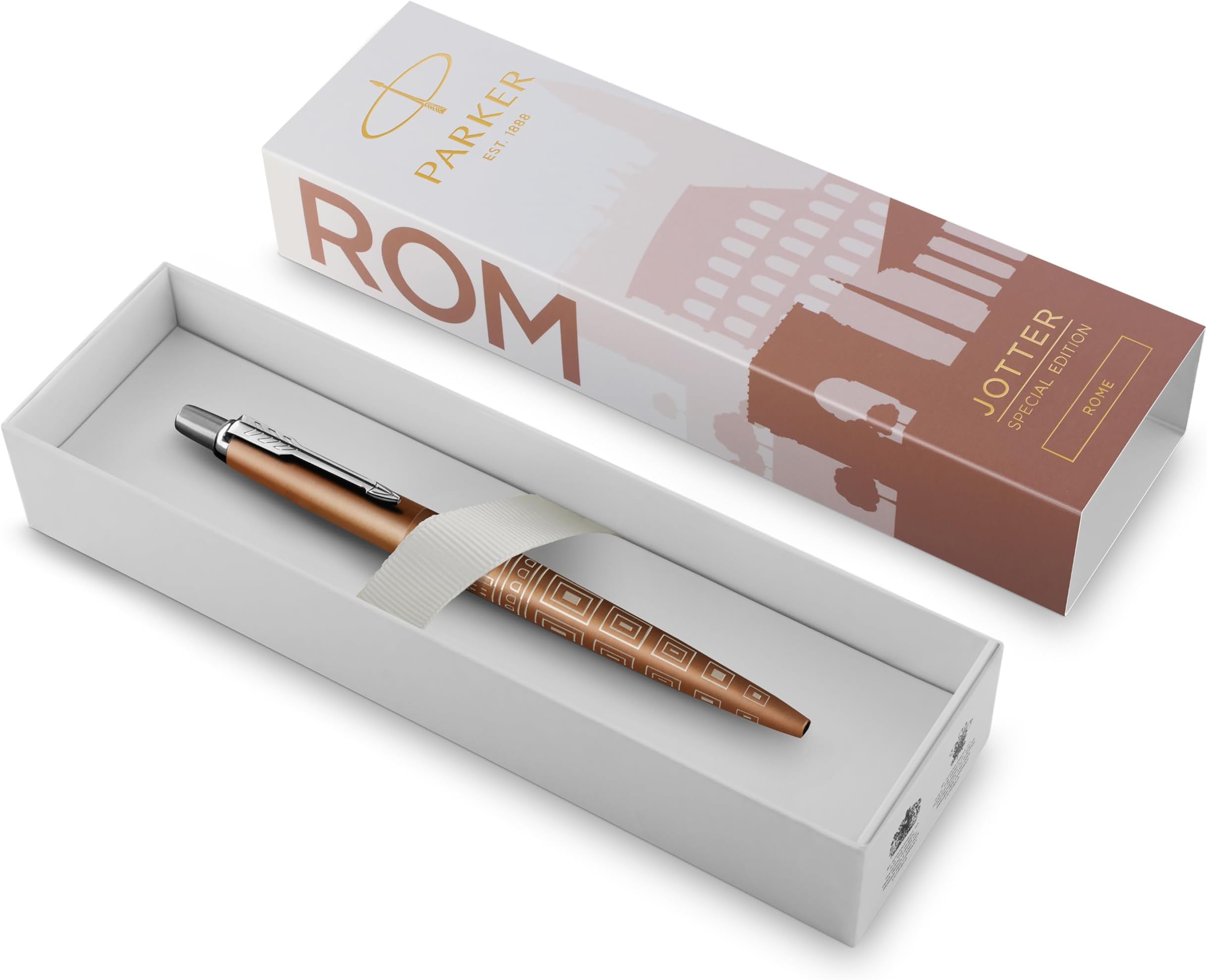 Jotter Ballpoint Pen | Special Edition | Rome Bronze CT | Medium Point with Blue Ink | Gift Box