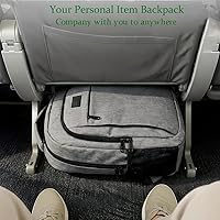 Vista 4 de MATEIN - Mochila de viaje para laptop, mochila empresarial antirrobo, delgada, resistente, puerto de carga USB, impermeable, para universidad o Gris