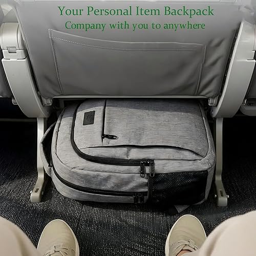 Miniatura 4 de MATEIN - Mochila de viaje para laptop, mochila empresarial antirrobo, delgada, resistente, puerto de carga USB, impermeable, para universidad o Gris