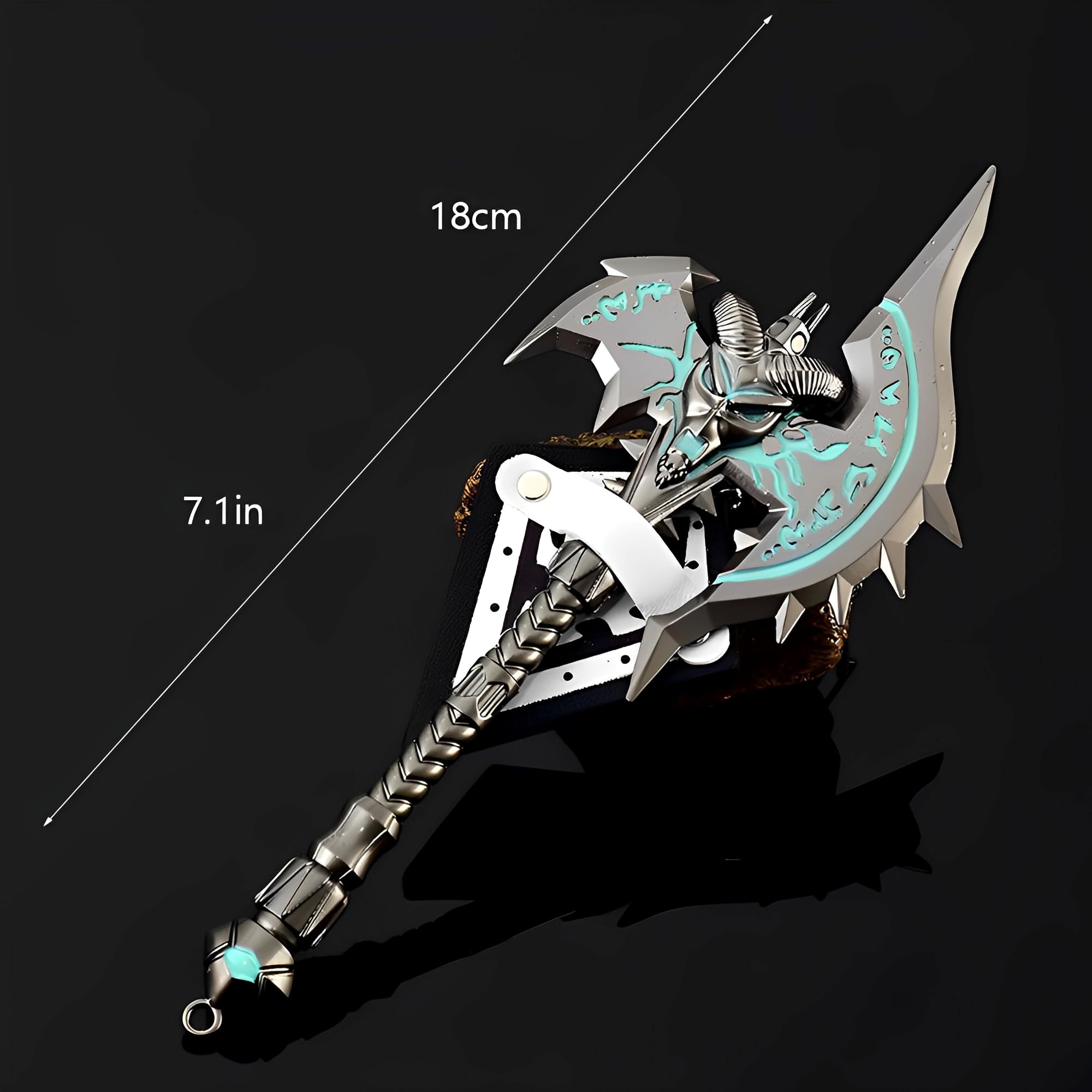 Model ekspozycyjny, Model Shadowmourne, 18 cm/7,1 cala, w całości wykonany z metalu, podstawką, miniaturowa dekoracja biurka
