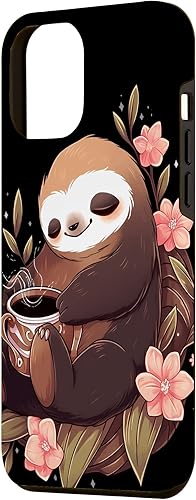 Miniatura 2 de Funda para iPhone 13 Pro Max Sloth Beber Café Perezoso Perezoso amante de la cafeína