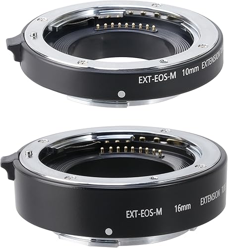 Miniatura 3 de FOTGA Macro AF - Tubo de extensión de enfoque automático de 0.394 in y 0.630 in DG para Canon EOS EF-M Mount M M2 M3 M5 M6 II M10 M50 M100 M200