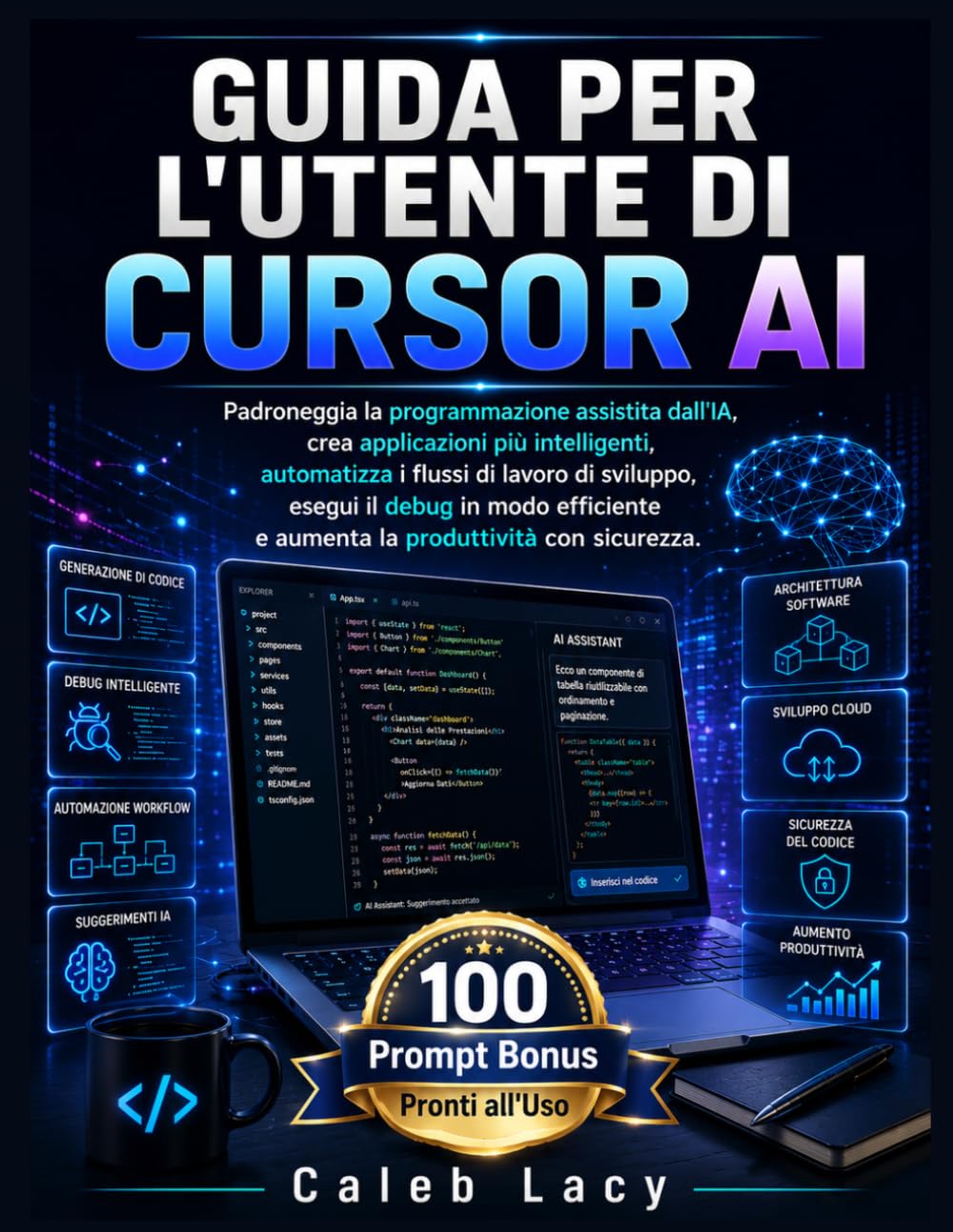 Guida per l'utente di Cursor AI: Padroneggia la programmazione assistita dall'IA, crea applicazioni più intelligenti, automatizza i flussi di lavoro ... e aumenta la produttività con sicurezza.