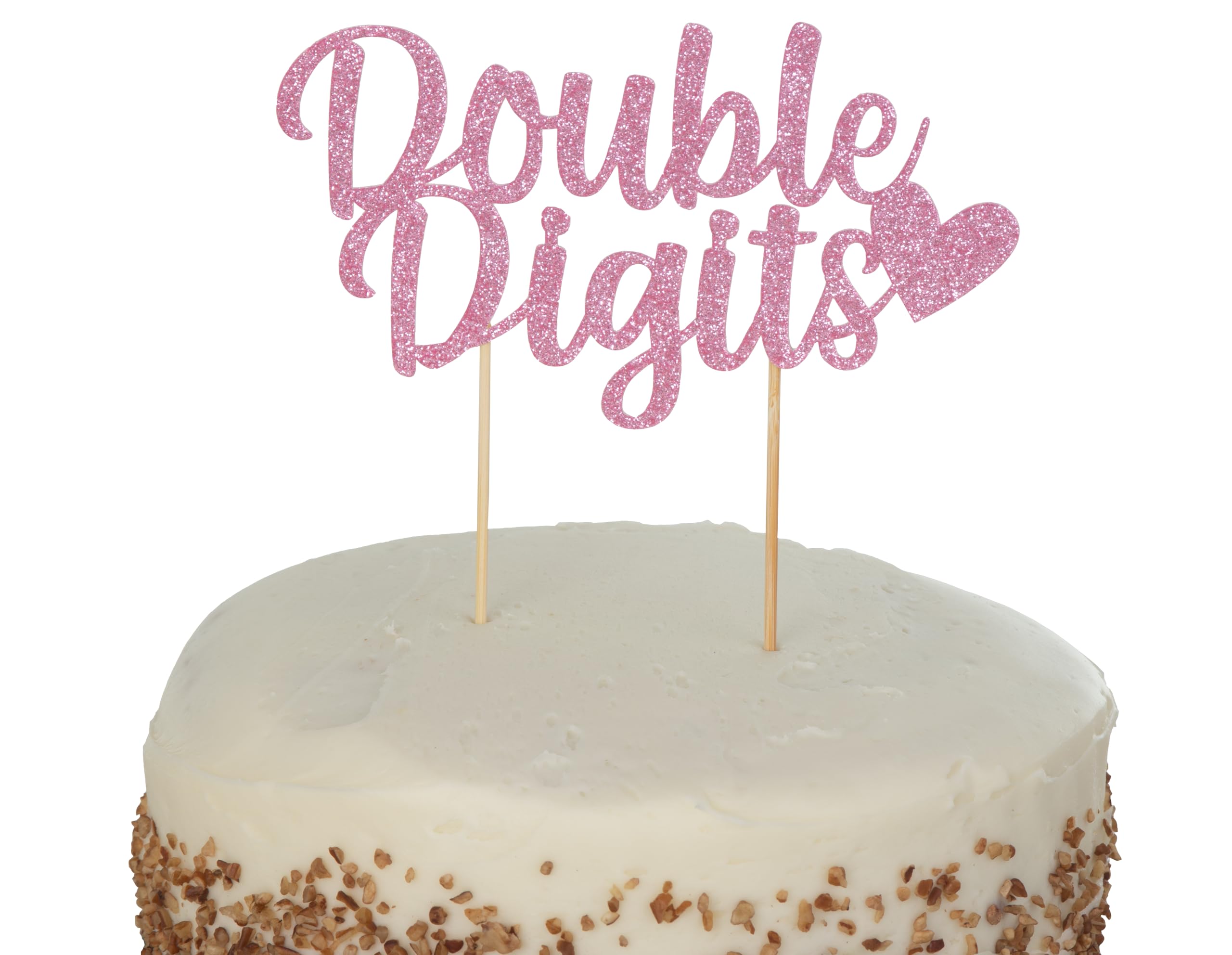 "Double Digits" Cake Topper (Pink)