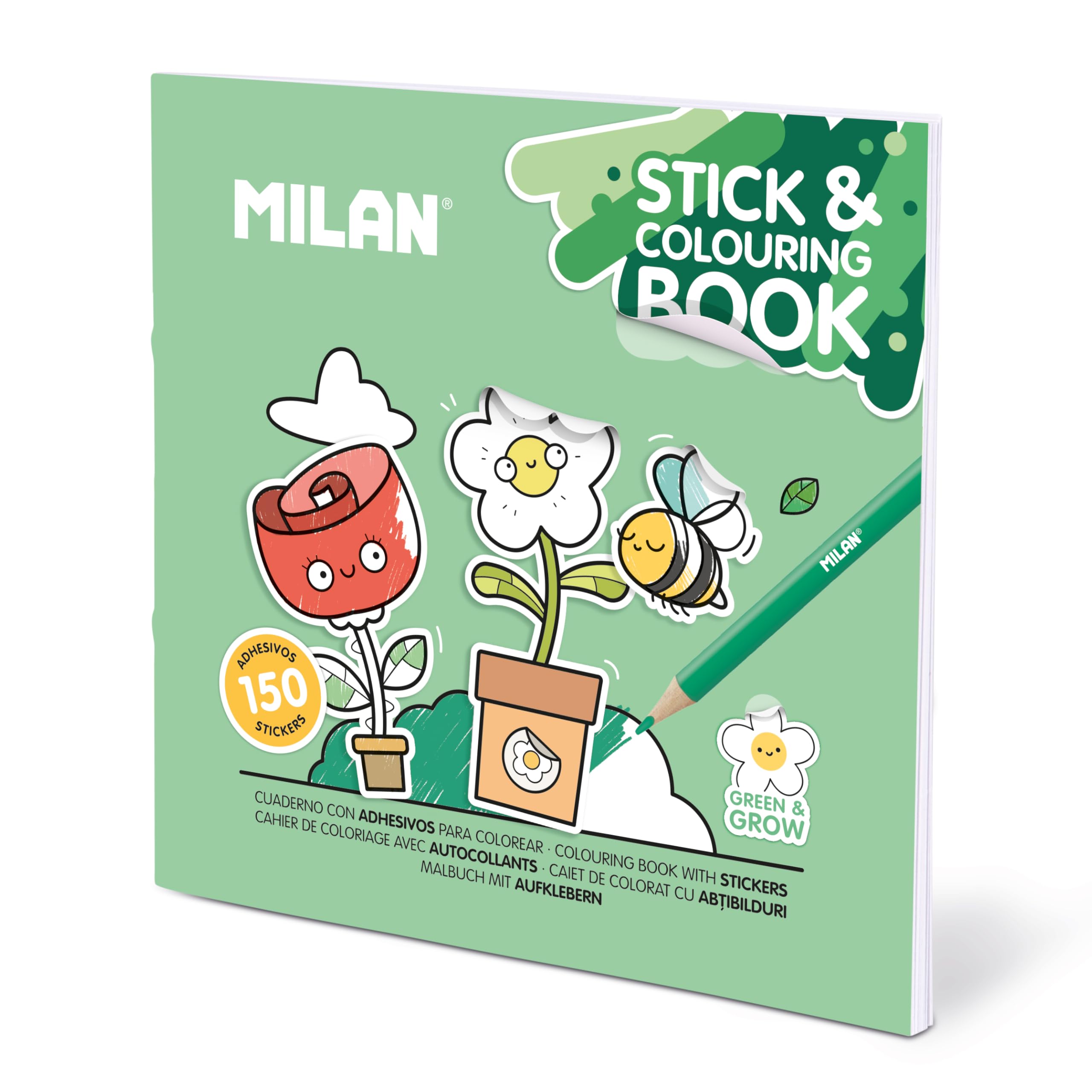 MILAN® 'Green & Grow' Coloring Sticker Notebook