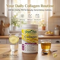 Vista 2 de Greenfield Nutritions - Polvo de péptidos de colágeno halal – 0.32 oz de proteína halal probiótico, biotina, ácido hialurónico y vitamina C – 9.52