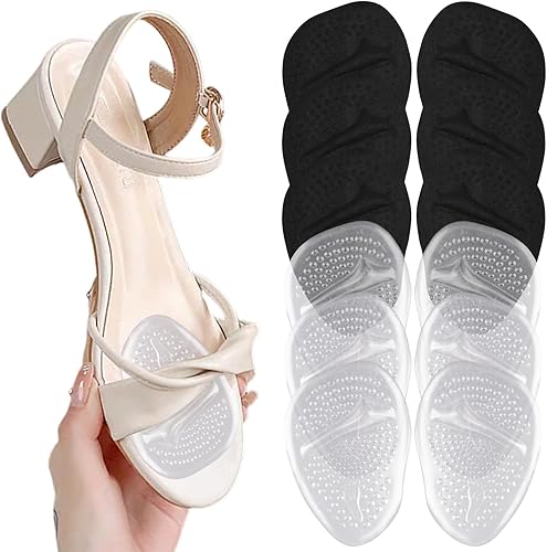 Almohadillas metatarsianas para mujer, 6 pares de almohadillas para el antepié, almohadillas de gel para pies, almohadillas profesionales