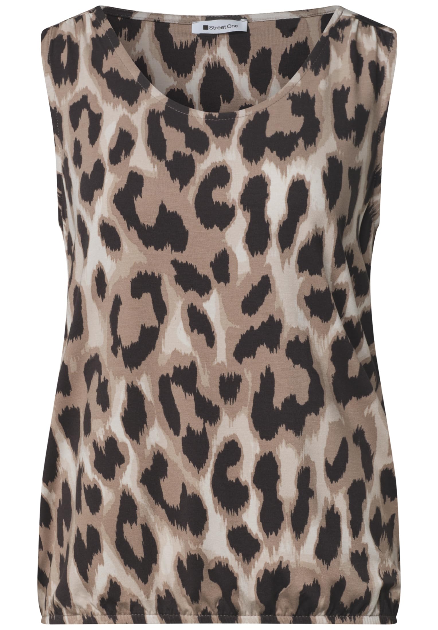 Street One 3230681 Top con Cuello en V y Dobladillo elástico Mujer (Pack de 1)