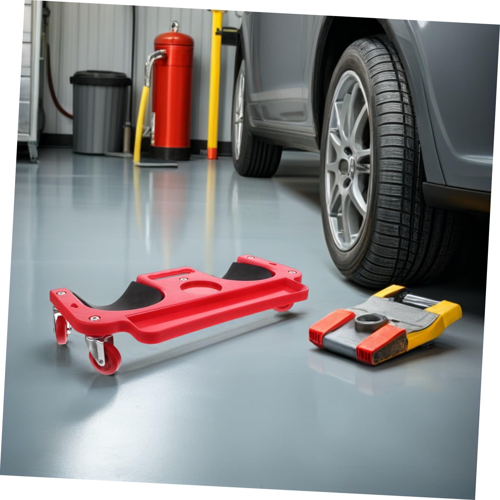 PLAFOPE Mechaniker Knieschutz mit Faltbare Autoreparatur Knieschoner Matte Rutschfeste Verschleißfeste Knieschutzauflage für Boden Fliesenarbeiten Komfortable Werkstatt Kniepolster