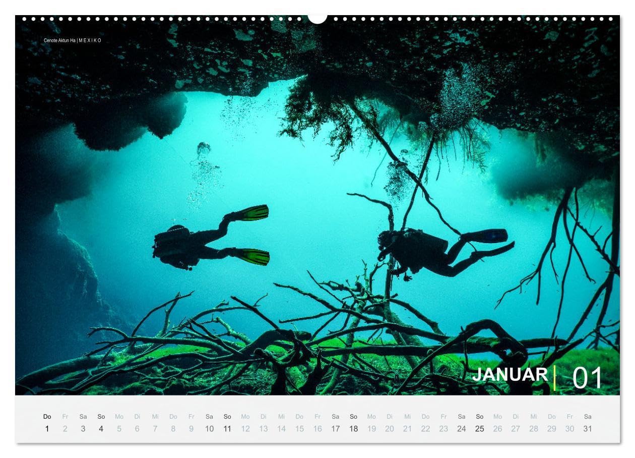 Einfach Tauchen - Wunderbare Tauchplätze und Korallenriffe (Wandkalender 2026 DIN A2 quer), CALVENDO Monatskalender: Farbenfrohe Unterwasserfotos der beliebtesten Reisezielen für Taucher.