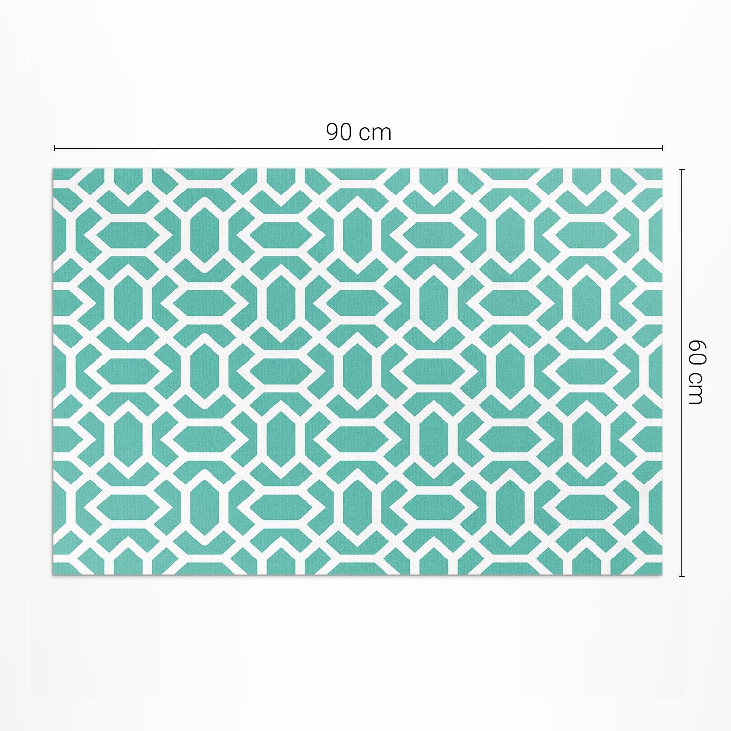 Tapis du Sol Vinyle 60x90 cm Rectangle Maison Deco Entretien Facile Résistant à la Décoloration pour Cuisine Salon Chambre l'intérieur PVC Floorart Design - Carreaux irréguliers