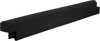 Playsafer 72" Long Commercial Flexible Heavy Duty Rubber Playground Border (Black, 8 Inches Tall)
