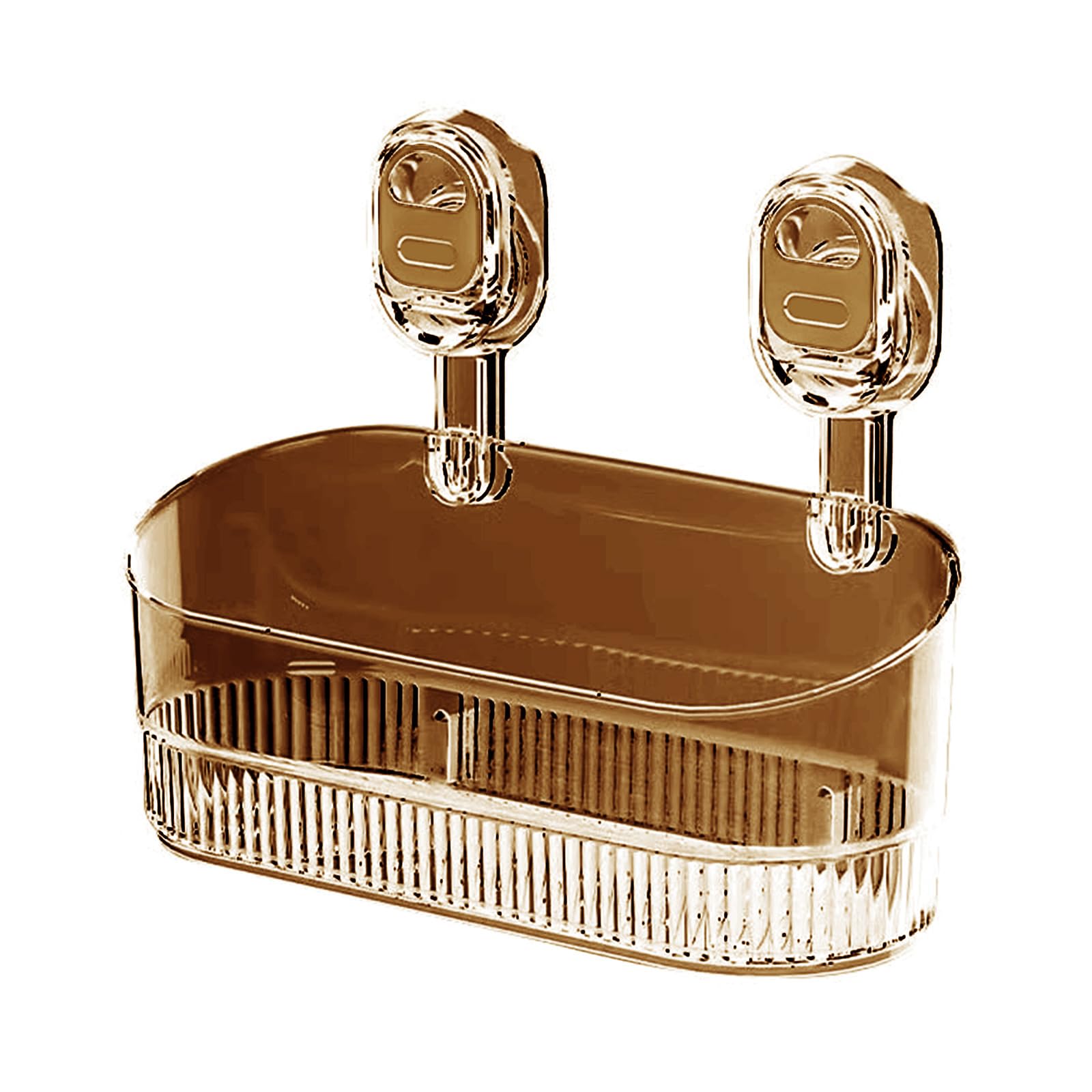 Kalttoy Duty Suction Cup Shower Shelf Transparents Makeup Tool Organiser for Dorms Waterproof Bathroom Toiletry Rack Waterproof Bathroom Organiser