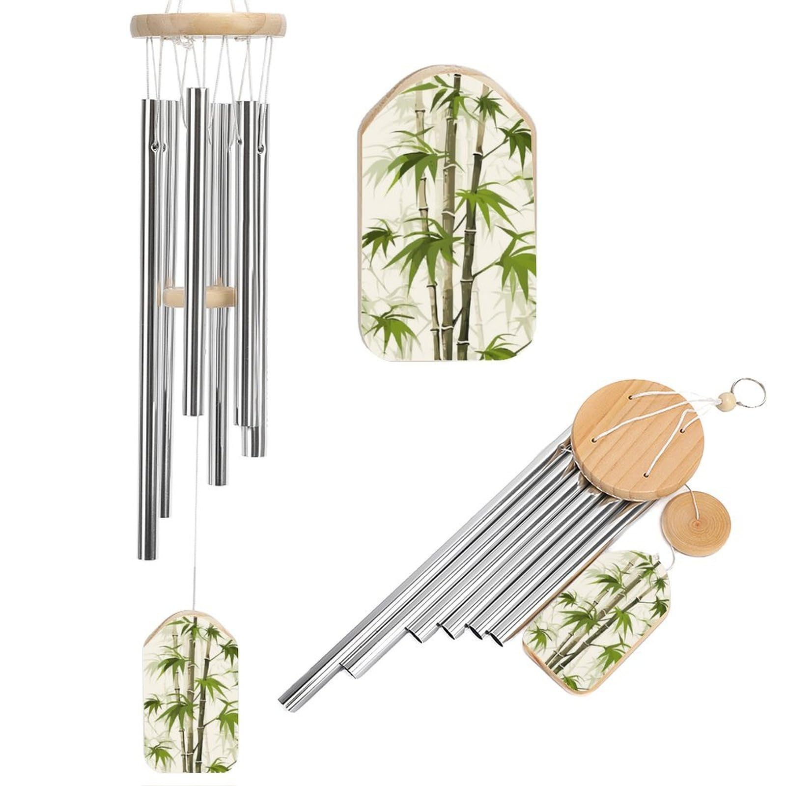 Carillon éolien alu 52,1 cm suspension jardin et déco intérieure