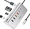 Intpw P9R PRO USB C Hub 10-in-1 USB C Docking Station with 1Gbps Ethernet 4 K @ 60Hz HDMI 10Gbps 2 Type-AC 3.2 2 Type-A 2.0 PD 100W SDTF Aluminum USB HUB for iPhone 1615 SeriesMacBook