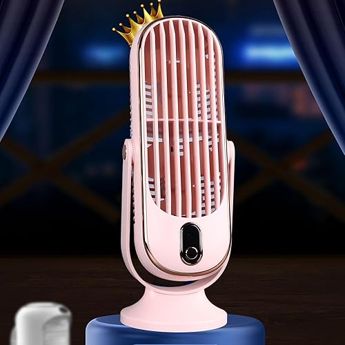 Miniatura 8 de Ventilador de torre de mesa portátil, enchufe USB de 5 velocidades, ventiladores de escritorio personal, silencioso, sin escobillas, ventilador de