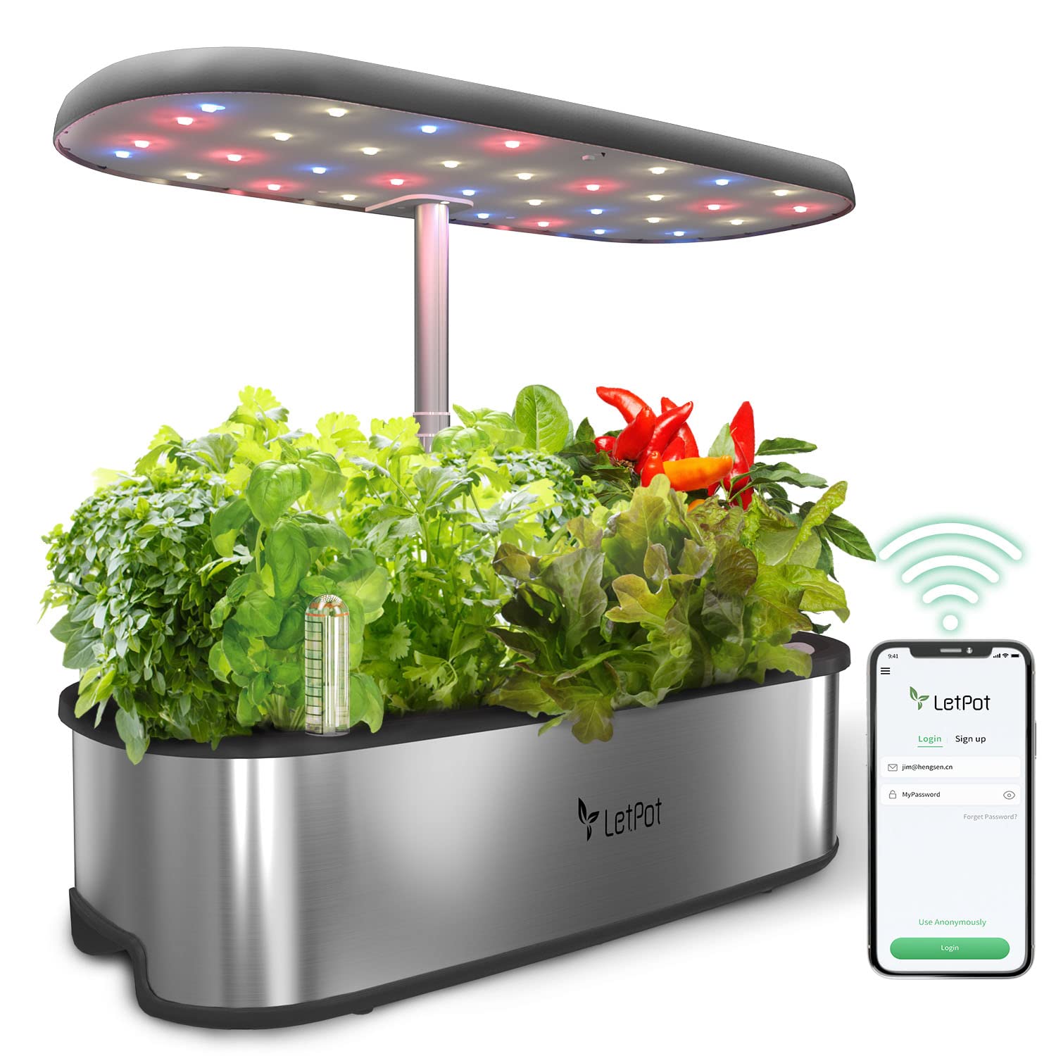 LetPot LPHSE Hydroponics Growing System, 12 Pods Smart Herb Garden Kit