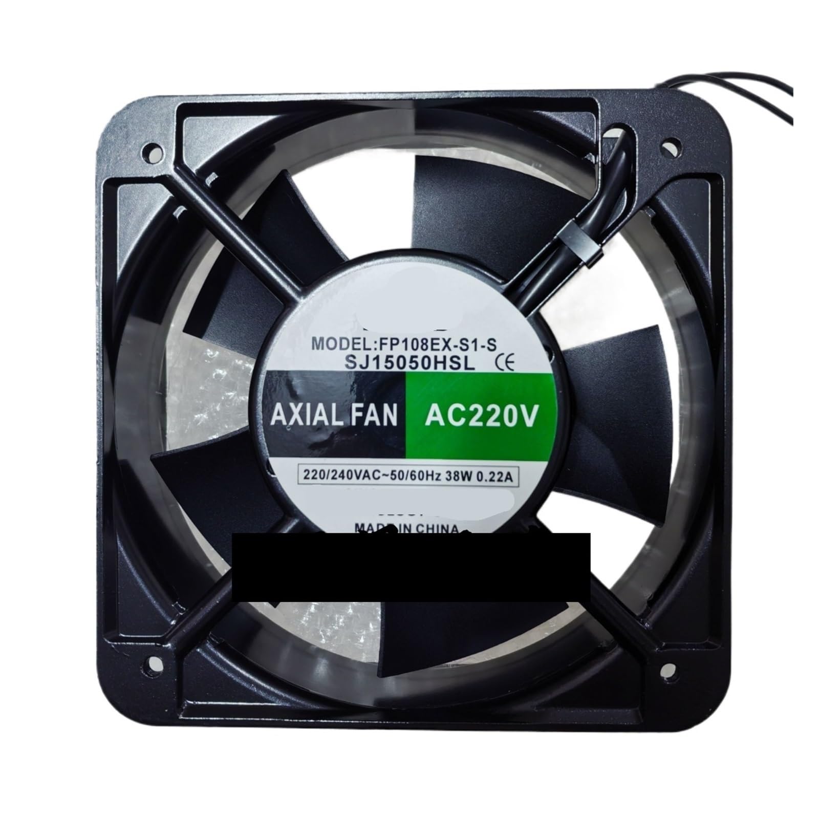 WEUSANXPL FP108EX-S1-S SJ15050HSL AC 220V/240V 0.22A 150x150x50mm 2-Wire Server Cooling Fan