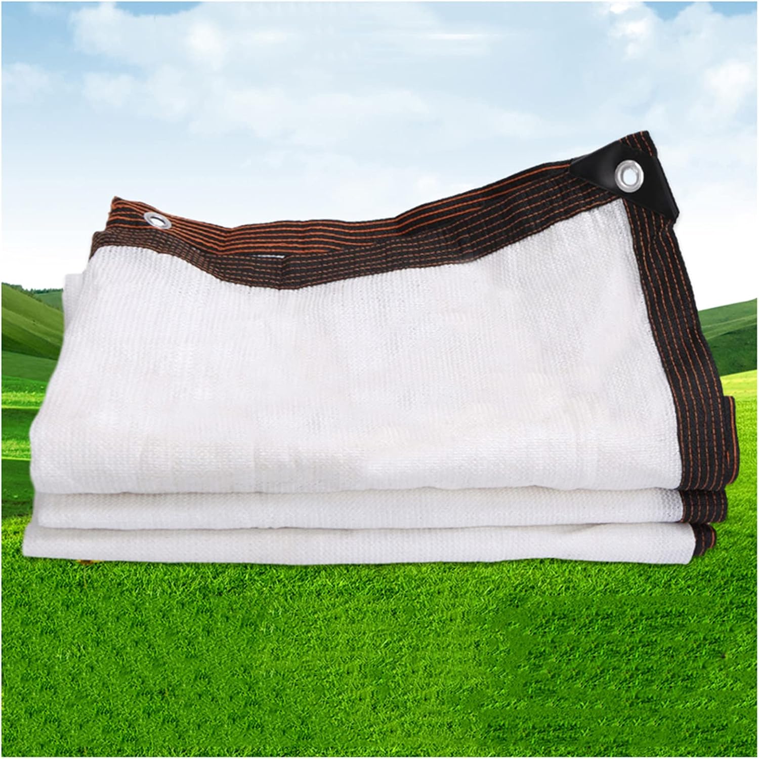 卓越 白いシェードネット グロメット付きの抗紫外線日よけ布 85 の日よけ率 Hdpe日よけ 温室テラスガーデンに使用 卓越 白いシェードネット グロメット付きの抗紫外線日よけ布 85 の日よけ率 Hdpe日よけ 温室テラスガーデンに使用