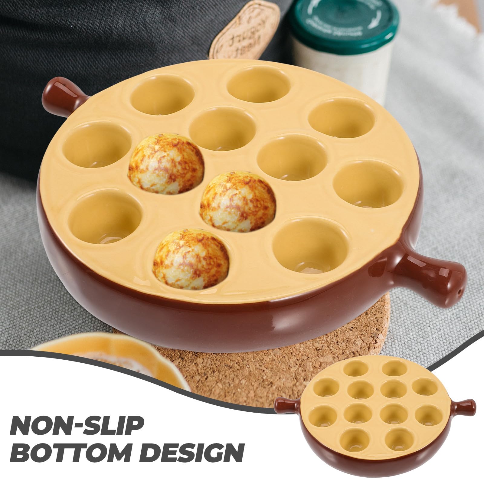 BESTonZon 3 Pièces Plat D'Escargot en Céramique - Assiette Pour Four et Poêle À Griller - Plat de Cuisson