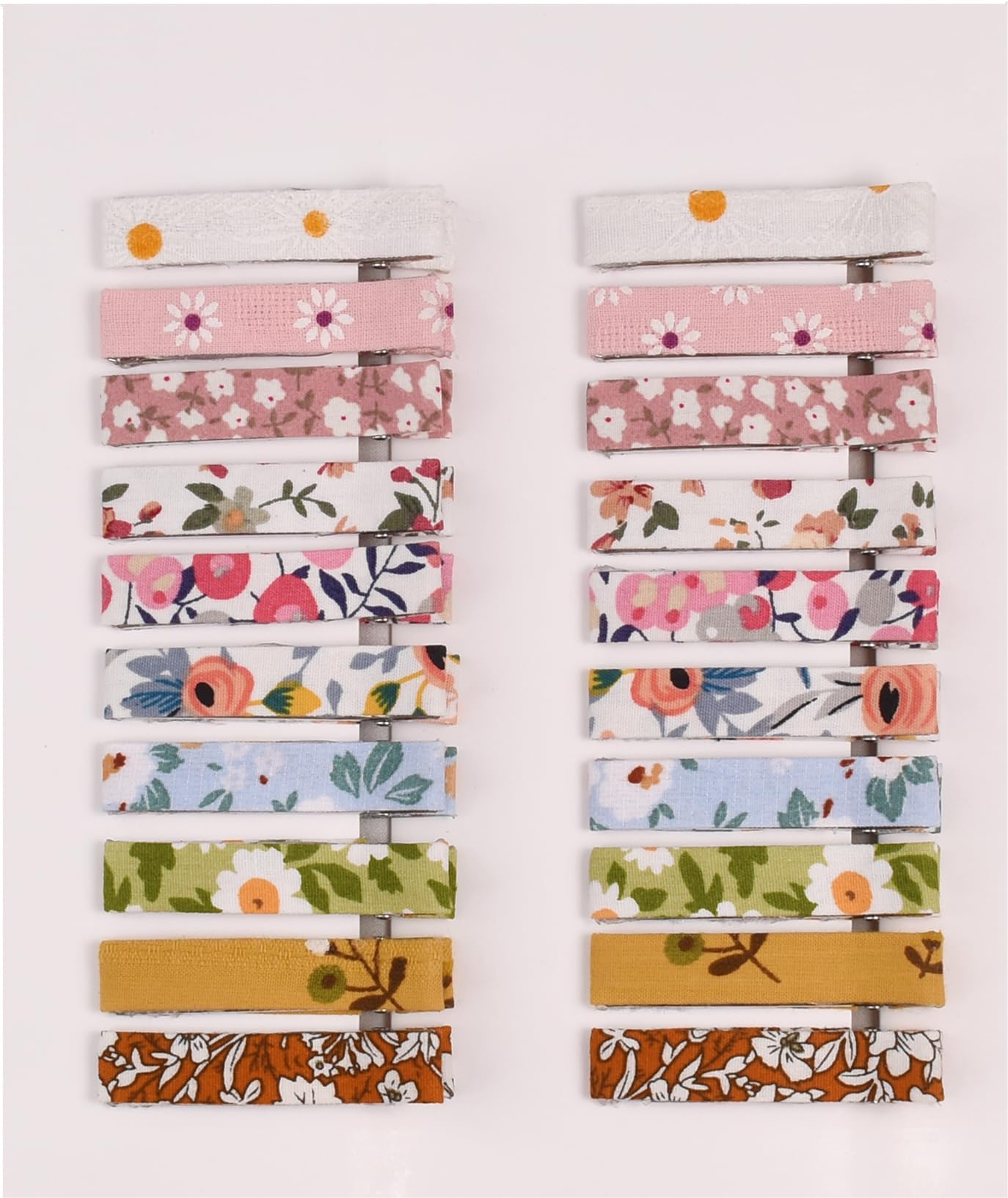 40 Pcs Girl Hair Clips Floral Print Toddler Hair Clips Non