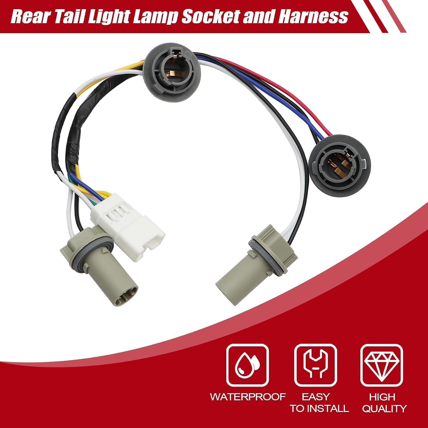 XQSMWF Rear Tail Light Lamp Socket and Harness Compatible with Hyundai Sonata Sedan 2.0L 2.4L 2011 2012 2013 2014#92450-3Q000 924503Q000 92450 3Q000