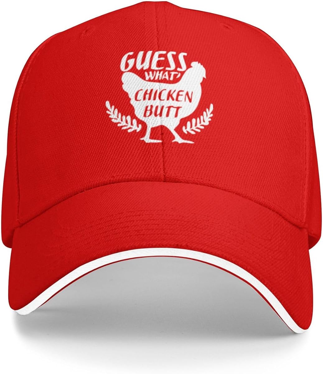 Guess What Chicken Butt Hat for Men Funny Baseball Caps Funny Gifts for Women