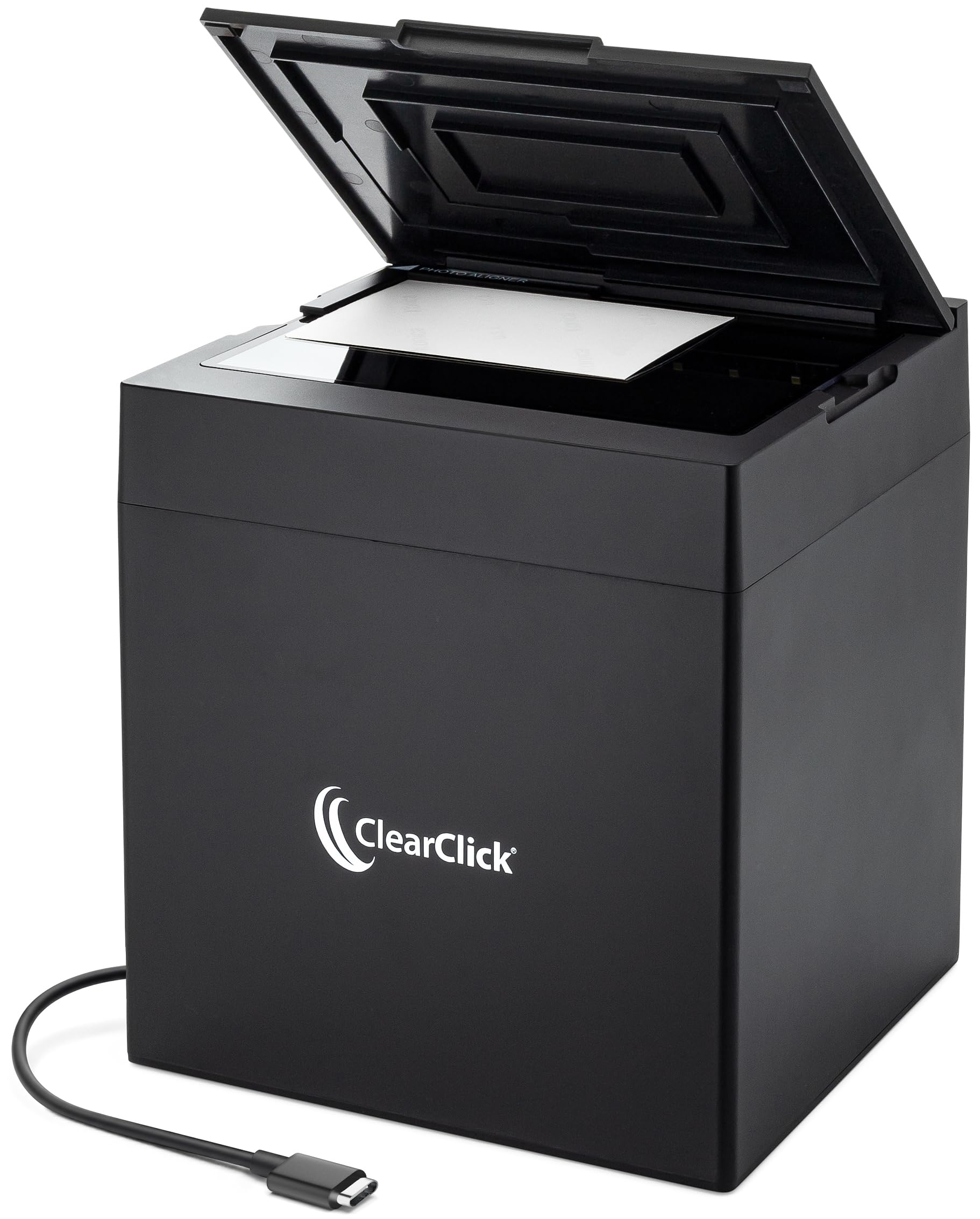 ClearClick InstaScan Photo Scanner - Scans Each Photo Virtually Instantly - Compatible with 4x6, 5x7, & Smaller Photos - No Drivers Required - USB-C Connection - Software Included - for PC & Mac