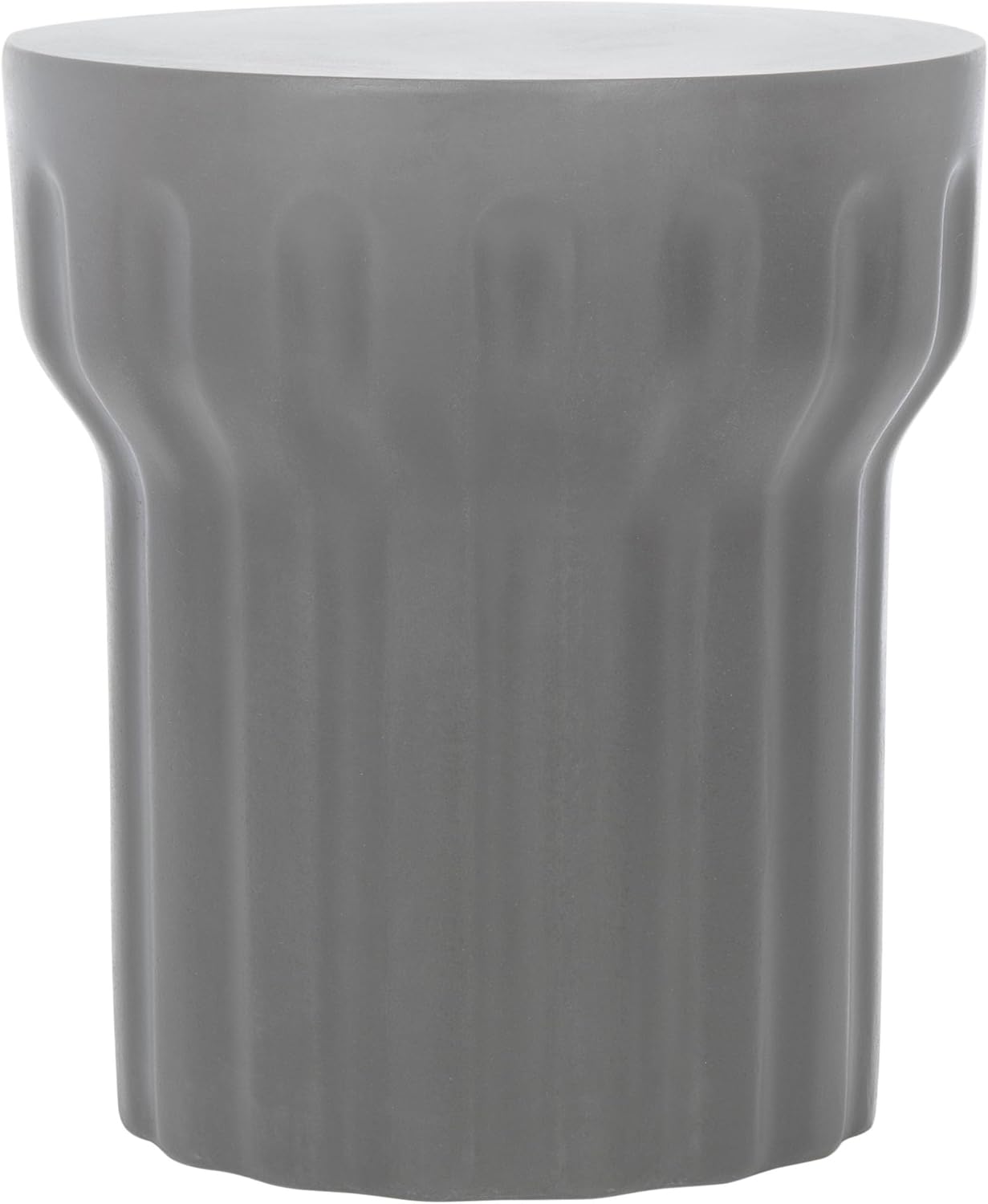 SAFAVIEH Outdoor Collection Vesta Modern Dark Grey Concrete Round Accent Table (Fully Assembled)