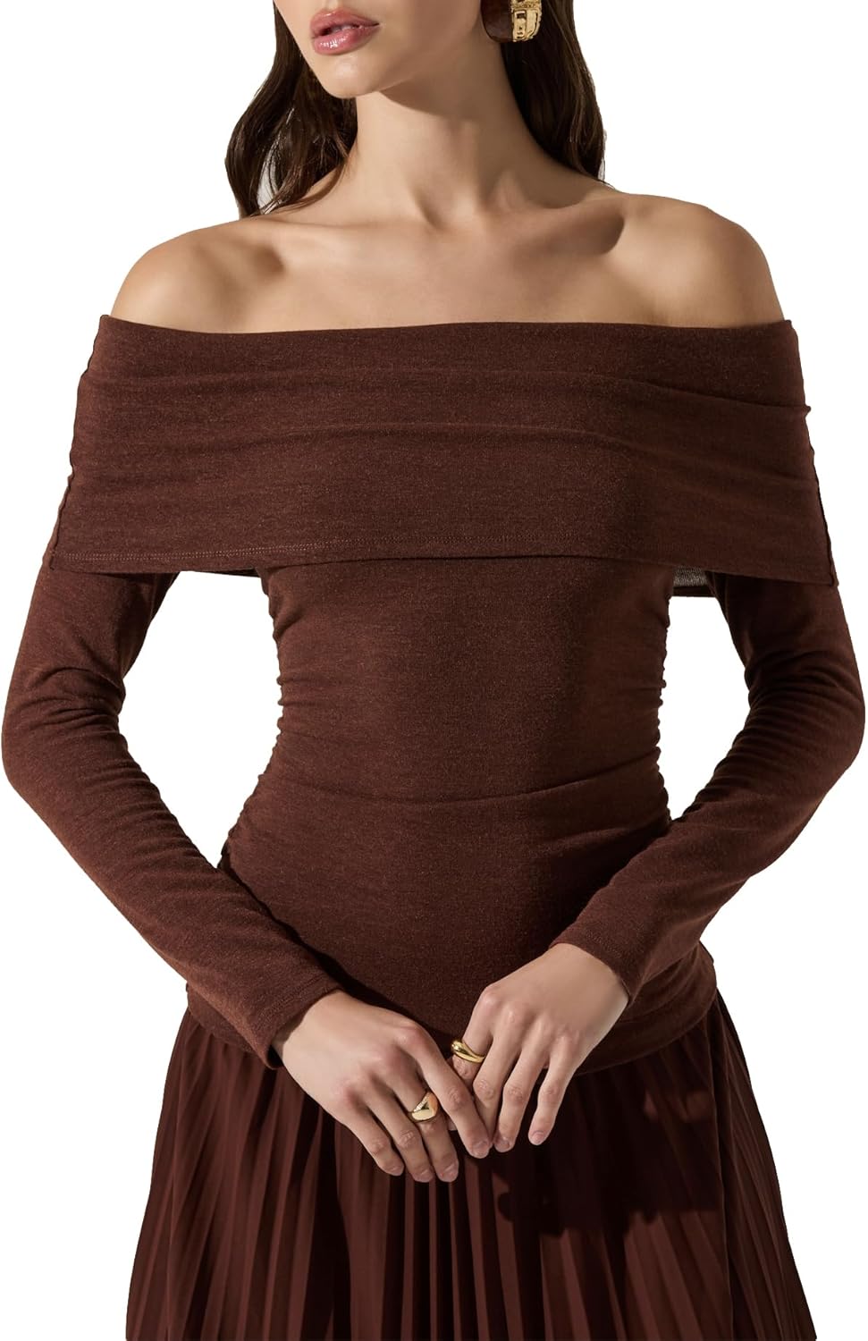 ASTR The Label Womens Tanaia Mixed Media Dress - Image 3