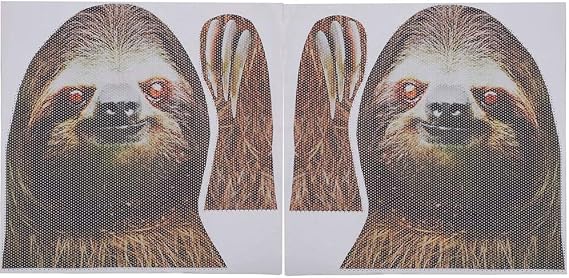 Sloth Car Side Window Decal Vinyl Sticker Perforated Funny Car Window Decal Left and Right Side Window Cling, 12.99'' x 11.42''