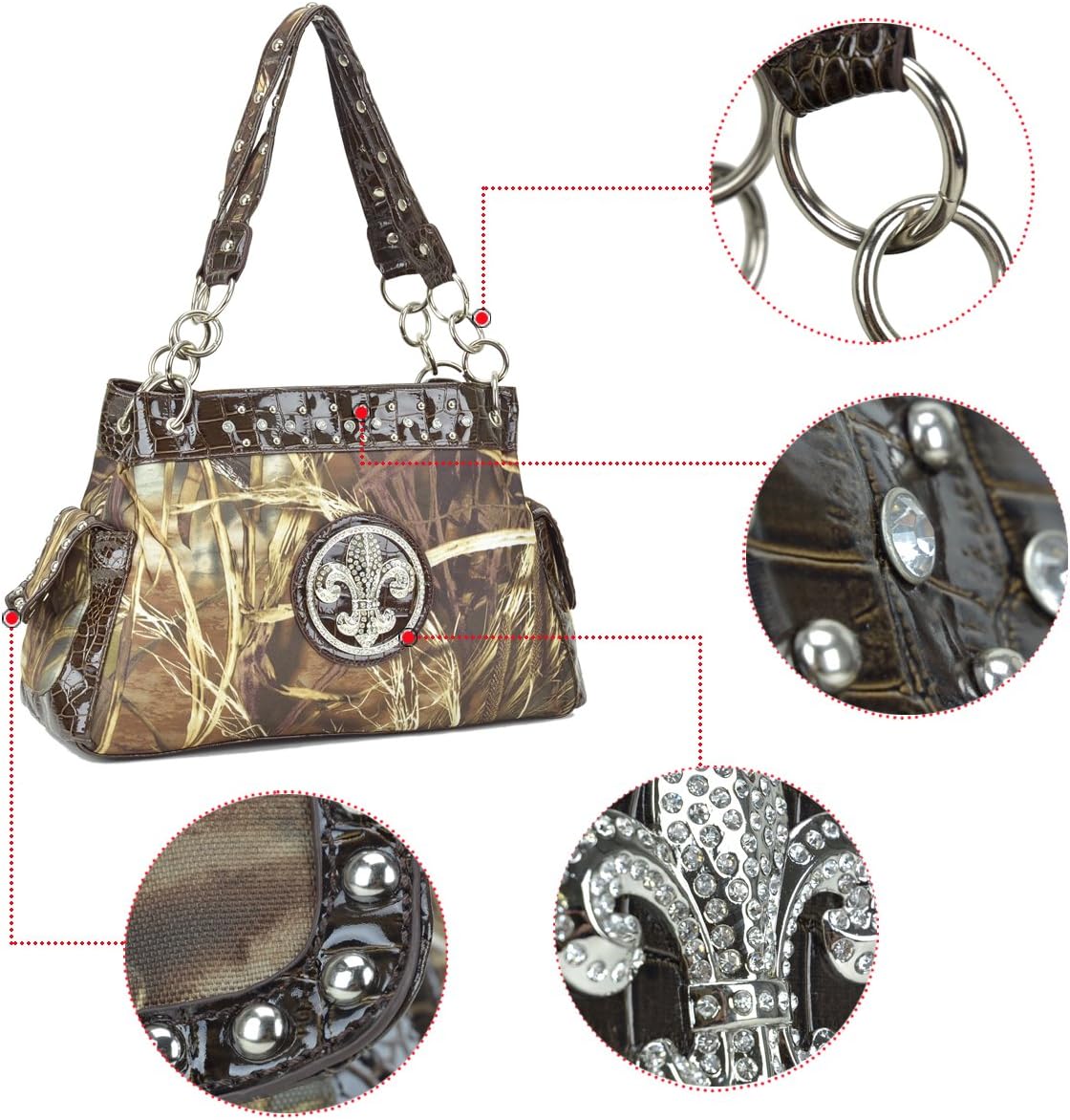 Women's Camouflage Hobo Shoulder Bag Medium Size Casual Purse for Travel and Daily Use - Image 4