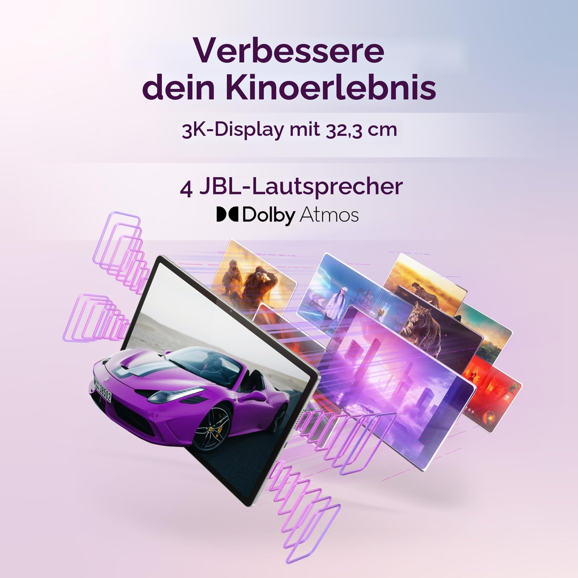 Lenovo Idea Tab Pro Tablet 32,7 cm (12,7 Zoll), 3K (MediaTek Dimensity 8300, 8 GB RAM, 256 GB UFS 4.0, 144 Hz, Wi-Fi 6E, Bluetooth 5.3, Android 14), Grau, inkl. Tastatur + Stift
