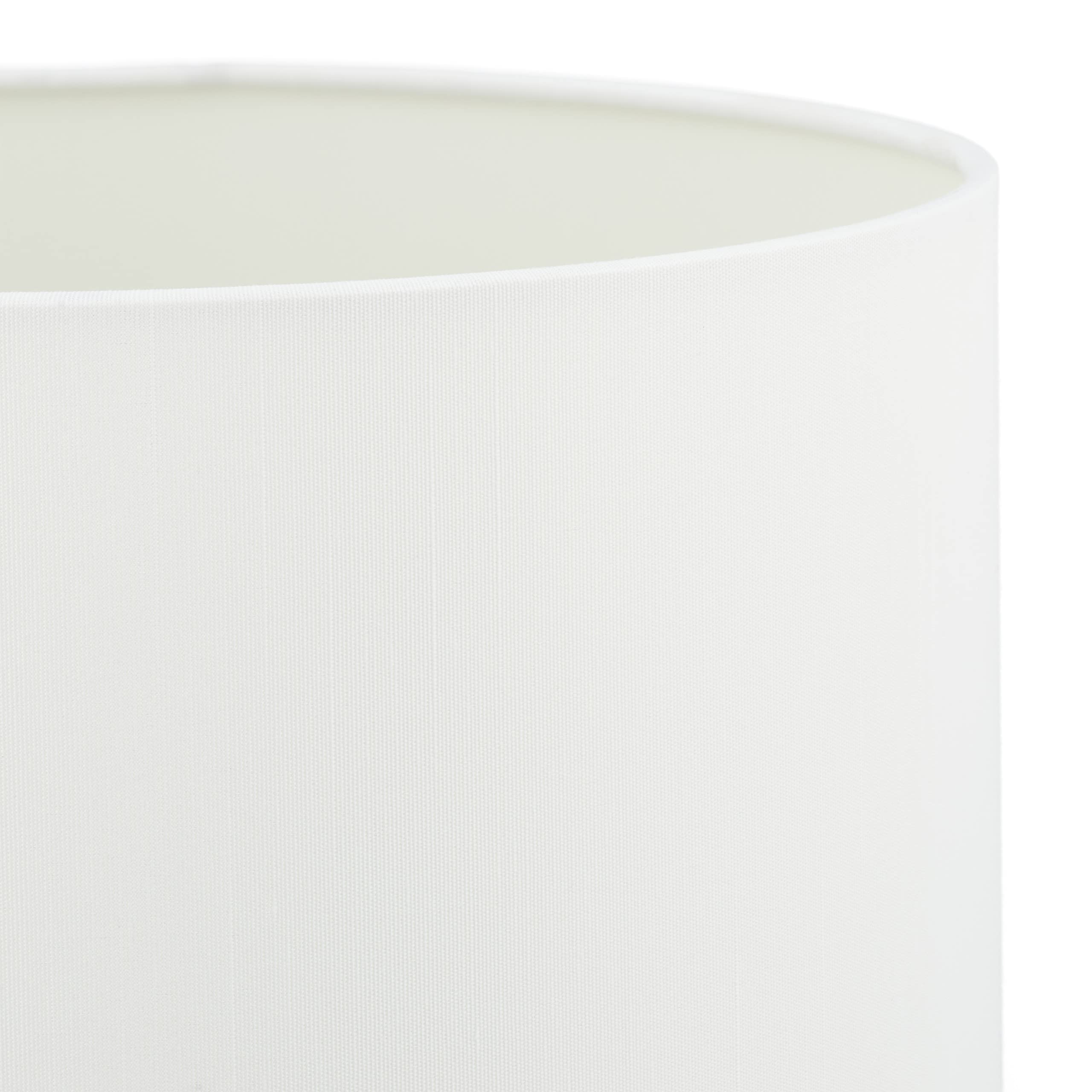 Relaxdays Lampada da Tavolo, Moderna, Design Elegante, Paralume in Stoffa, E27, Decorazione, 50 x 25 cm, Argento/bianco