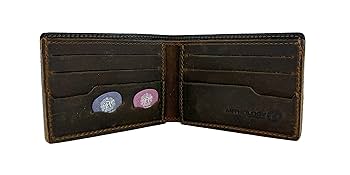 Amazon.com: Anthology Gear Minimalist Bi-fold Leather Wallet