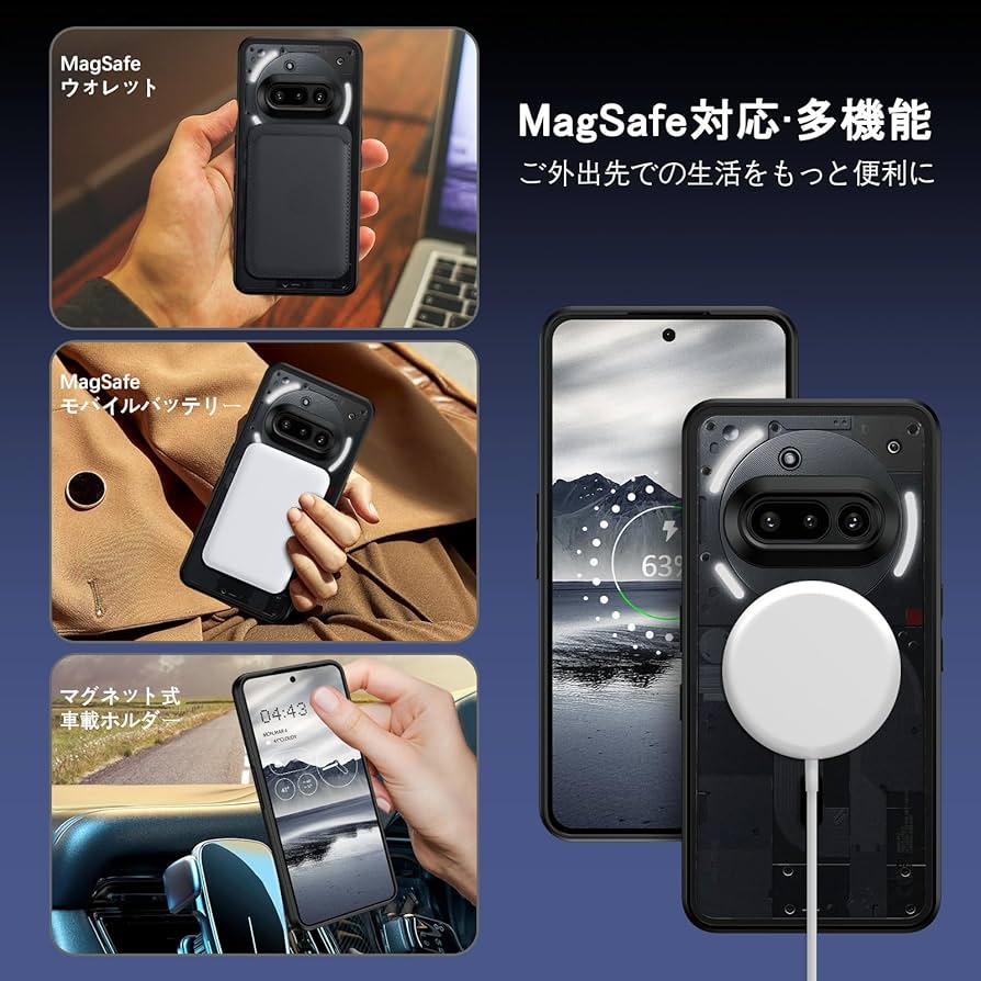 nothing phone 3a ホワイト　ブラック/クリア ケース付き Amazon.co.jp: Nothing phone 3a ケース クリア ショルダー Nothing